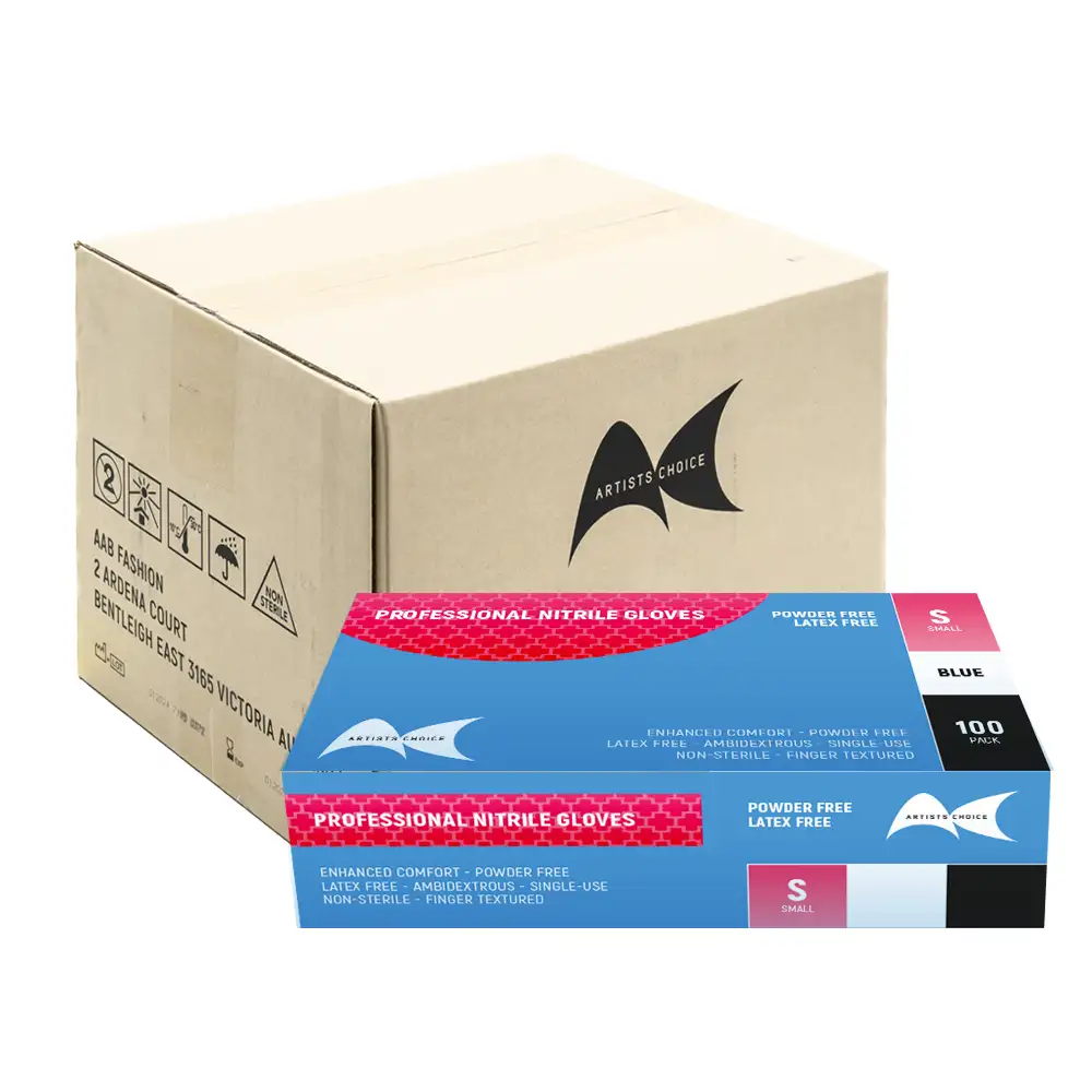 BLUE NITRILE GLOVES SMALL
